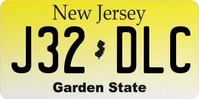 NJ license plate J32DLC