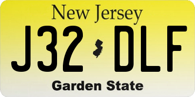 NJ license plate J32DLF