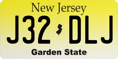 NJ license plate J32DLJ