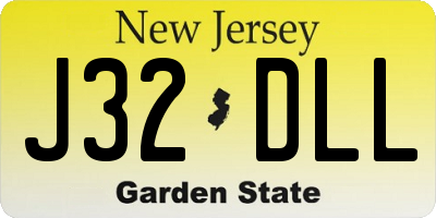 NJ license plate J32DLL