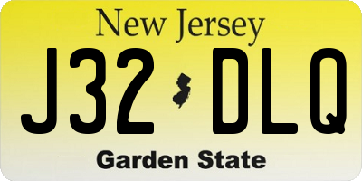 NJ license plate J32DLQ
