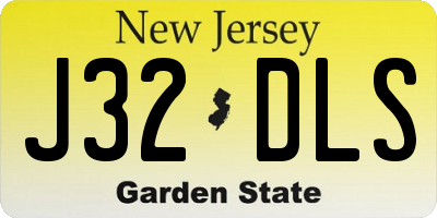 NJ license plate J32DLS
