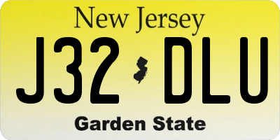 NJ license plate J32DLU
