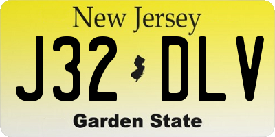 NJ license plate J32DLV