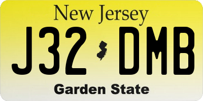 NJ license plate J32DMB