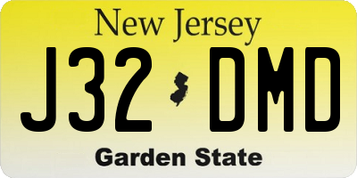 NJ license plate J32DMD