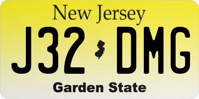 NJ license plate J32DMG