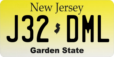 NJ license plate J32DML
