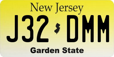 NJ license plate J32DMM