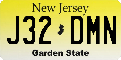 NJ license plate J32DMN