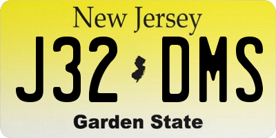 NJ license plate J32DMS