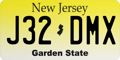 NJ license plate J32DMX