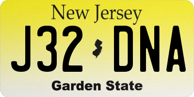 NJ license plate J32DNA