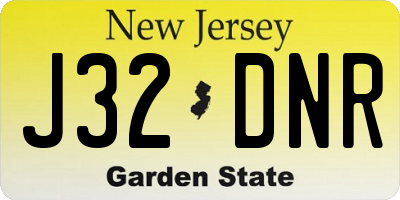 NJ license plate J32DNR
