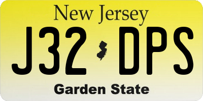 NJ license plate J32DPS