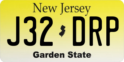NJ license plate J32DRP