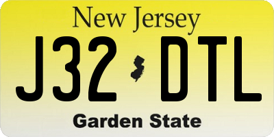 NJ license plate J32DTL