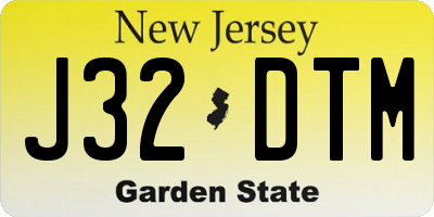 NJ license plate J32DTM