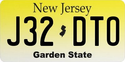 NJ license plate J32DTO