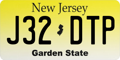 NJ license plate J32DTP
