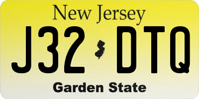 NJ license plate J32DTQ