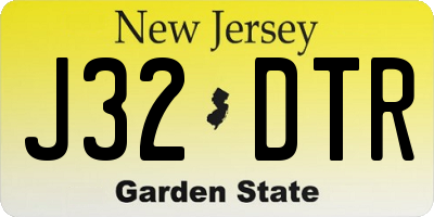 NJ license plate J32DTR