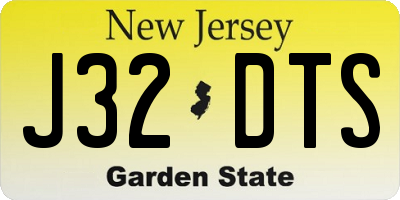 NJ license plate J32DTS
