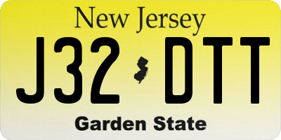 NJ license plate J32DTT