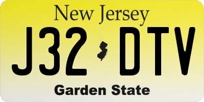 NJ license plate J32DTV