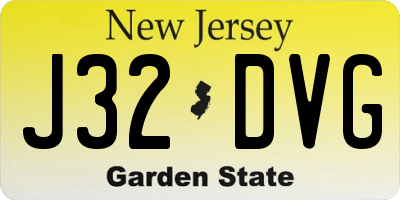 NJ license plate J32DVG