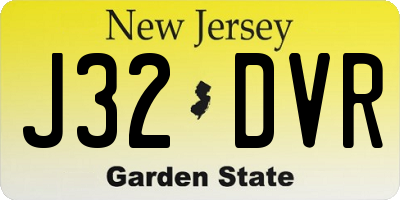 NJ license plate J32DVR