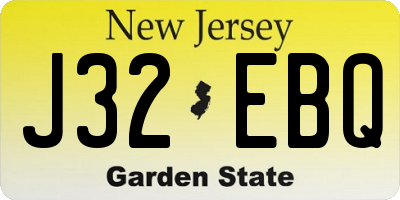 NJ license plate J32EBQ