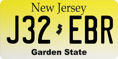 NJ license plate J32EBR