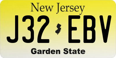 NJ license plate J32EBV