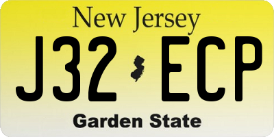 NJ license plate J32ECP