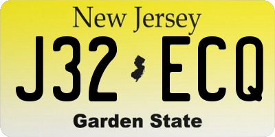 NJ license plate J32ECQ