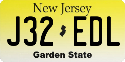NJ license plate J32EDL