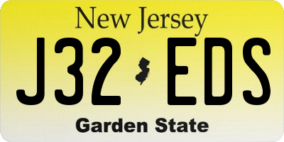 NJ license plate J32EDS