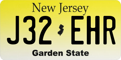 NJ license plate J32EHR