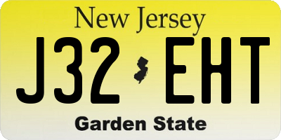 NJ license plate J32EHT