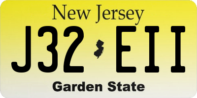 NJ license plate J32EII
