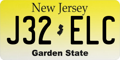 NJ license plate J32ELC