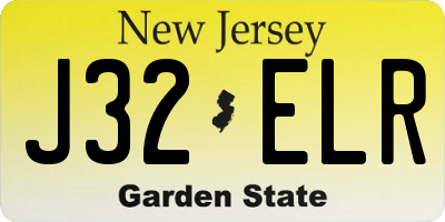 NJ license plate J32ELR