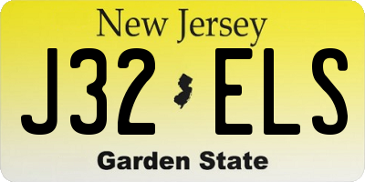 NJ license plate J32ELS