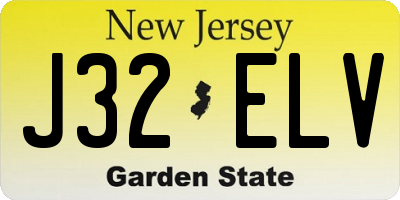 NJ license plate J32ELV
