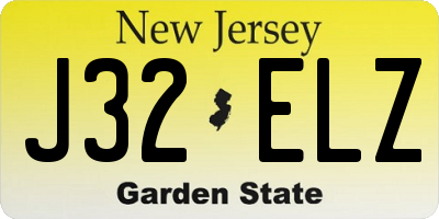 NJ license plate J32ELZ