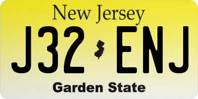 NJ license plate J32ENJ