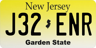 NJ license plate J32ENR