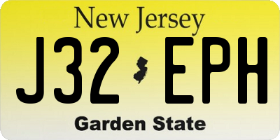 NJ license plate J32EPH