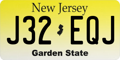 NJ license plate J32EQJ